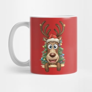 Merry reindeer in a festive mood Mug